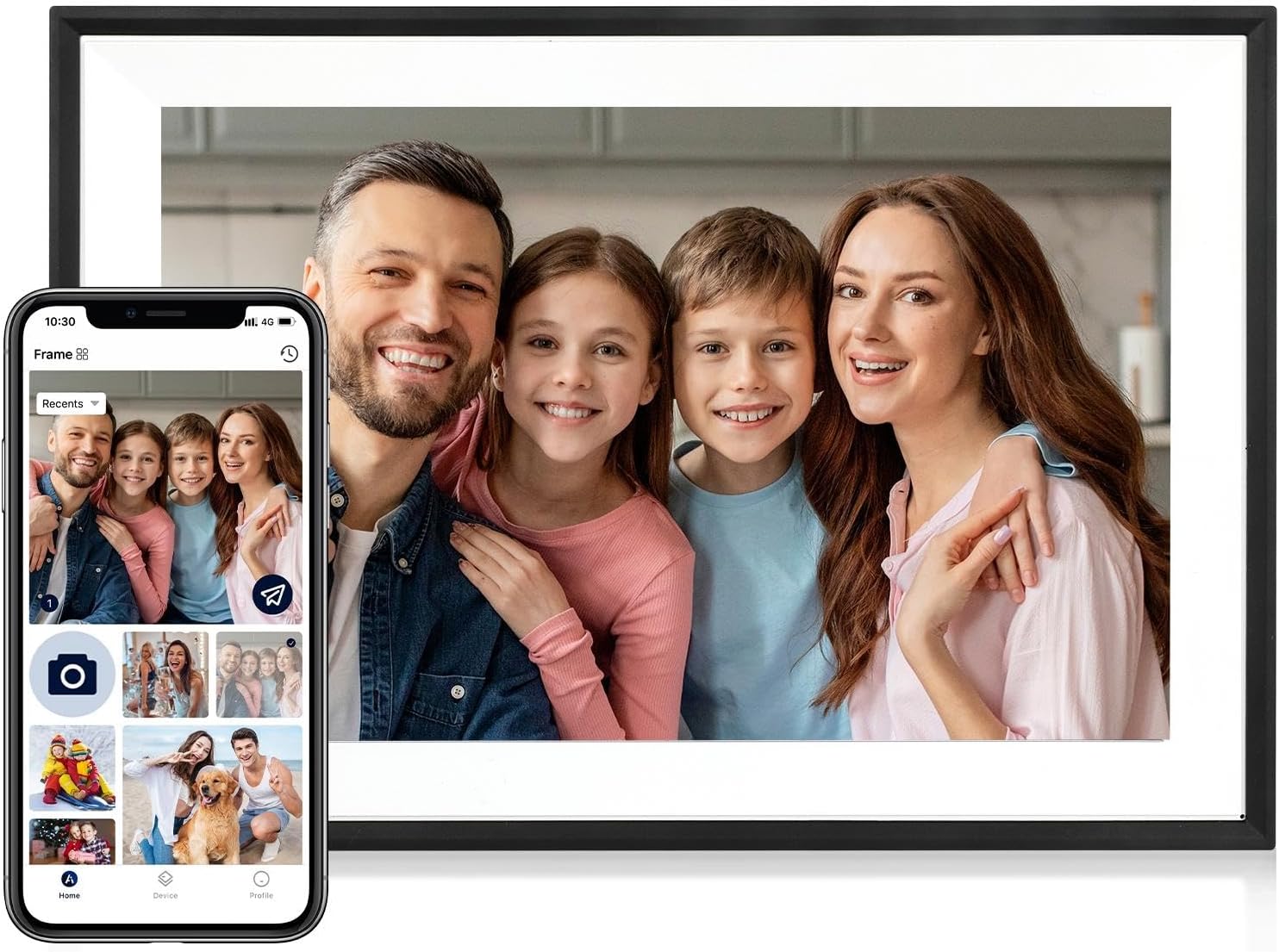 Digital Picture Frame, 10.1 Inch Picture Frame with 1280*800 HD IPS Touch Screen, Smart Digital Photo Frame Built-in 32GB Memory, Auto-Rotate Easy Setup to Share Photos or Videos via AiMOR APP (Black) 71dRBhjR34L. AC SL1500